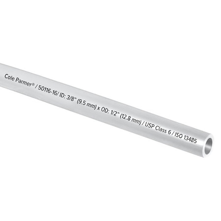 Cole Parmer TPE Tubing, Clear, 3/8in ID x 1/2in OD; 50 Ft CP-FLXC6-8